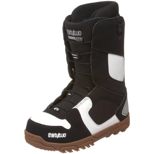 ThirtyTwo Men's Prion Fasttrack Snowboarding Shoe,Black/White/Gum,6 M US