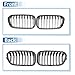 X AUTOHAUX No.51137371685/51137371686 Front Upper Hood Bumper Grille Grill for BMW 1 Series F20 2015-2018 Front Upper Bumper Kidney Grille Grill Signal Slat Gloss Black 1 Pair