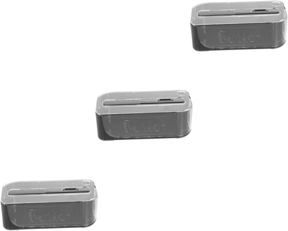 Garneck 3pcs Airtight Butter Dish Lid Butter Storage Container Reusable Holder Material Cheese Box Easy-clean Crock Lid