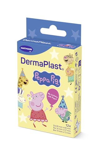 DermaPlast Peppa Pig Set de Pansements Adhésifs | Mix 3 Tailles
