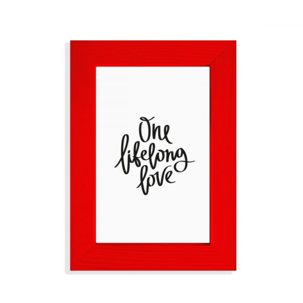 Cadre photo citation d'amour Lifelong art déco rouge pour salon chaleureux