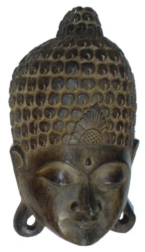 Guru-Shop Masque de Bouddha, Décoration Murale, Décoration Murale Ethno en Balsa, Lebois, Taille : 25 cm, Décoration Murale des Masques