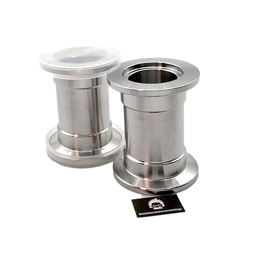 Image of bmotiontech Full Nipple with KF25 NW25 Flange Straight Tube, non-welding parts, high vacuum integrity (KF25 50mm, Pack of 2 pcs)