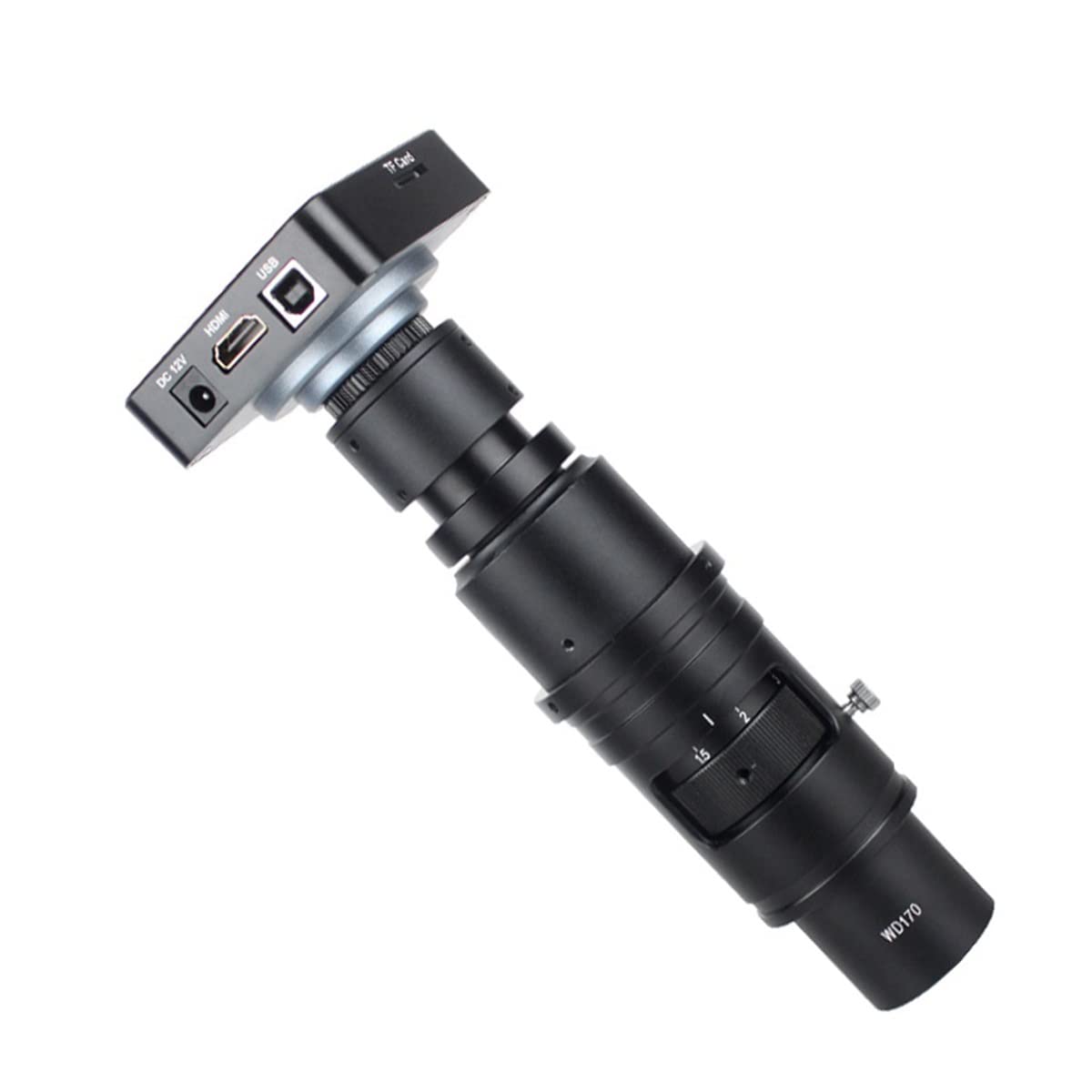 Microscope Monocular Video Microscope Zoom C-Mount Lens Continuous Zoom(90X Lens 38MP)