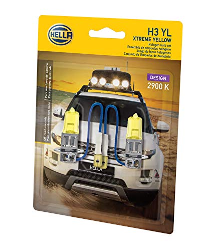 Hella H3 Yl Twin Blister Xtreme Yellow Bulb (12V 55W), 2 Pack #TOP2