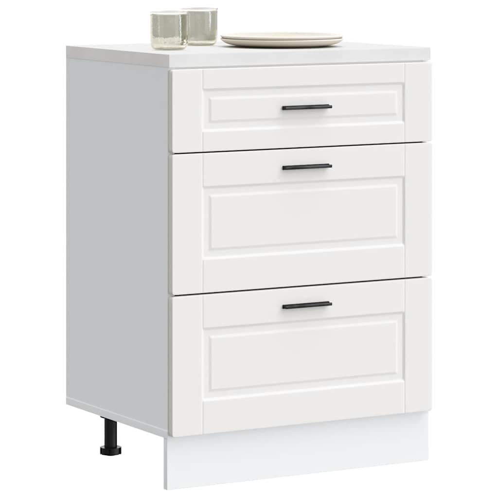 Armoire de cuisine Porto blanc bois d ingénierie