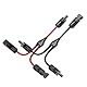 Bateria Power 4mm² Solarkabel Y-Verteiler,1 Paar Solarpanel 1Y2 Stecker Fotovoltaik Kabel, 1Y2 Stecker Paar, PV Solar Y Kabel,Solar Kabel für Solaranlage Steckerfertig (1 x M/FF and 1 x F/MM)