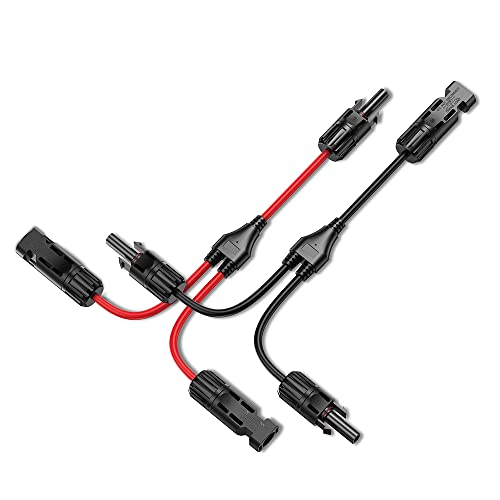BateriaPower Solar Connectors 30A Y-Branch Cable M/FF+1F/MM