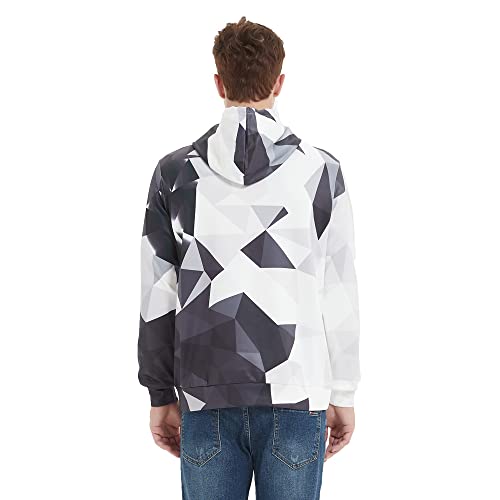 Newcosplay Unisex 3D Graphic Hoodies For Men Realistic Digital Print Pullover Hoodie Hooded Sweatshirt(Black, 2Xl-3Xl) #TOP4
