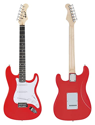 McGrey Rockit style ST guitare électrique rouge - Les Beatles, Paul McCartney, John Lennon, RIngo Starr, George Harrison McGrey Rockit style ST guitare électrique rouge – Image 3