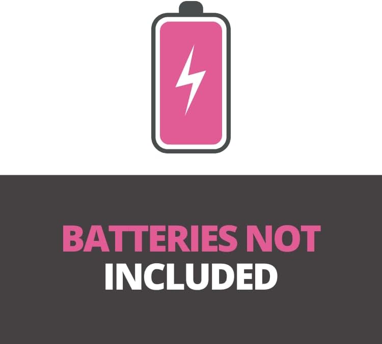 Graphic indicating 'Batteries Not Included' with a battery icon.