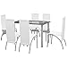 Zora Walter Ensemble de sérigraphiés Blanc Lot de 6 Coussins de Table rectangulaires en Cuir synthétique pour Salon de Salle à Manger ou Salle à Manger