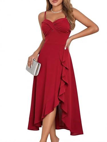 Image of ECOWISH Women's Summer Strapless Maxi Dress 2026 Off Shoulder Hollow Out Smocked A Line Tube Tiered Long Dresses
