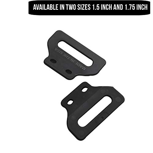 Holsterbuilder Holster Enclosed Pancake Wings - Pre-Drilled Hole Kydex Belt Attachment Holster Loop For Owb Gun Holsters - High-Grade Material - Kydex Pancake Wings With Mounting Hardware(Pair) #TOP3