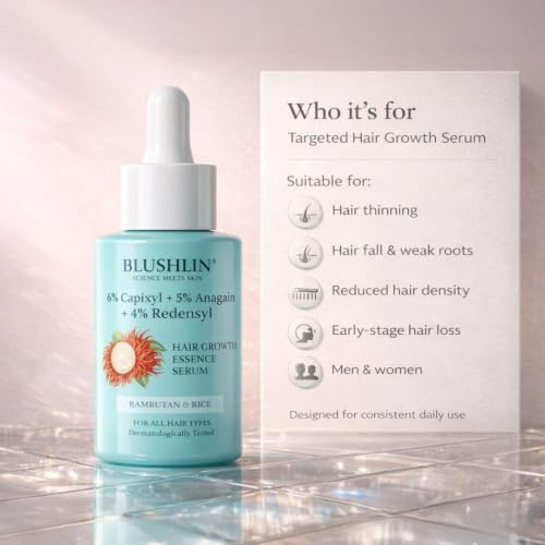 Image of Hair Growth Serum With 3% Redensyl, 6% Capixyl & 5% Anagain, Rosemary Oil for Density & Volume | Controls Hair Fall & Frizz | For Women & Men (30ml)