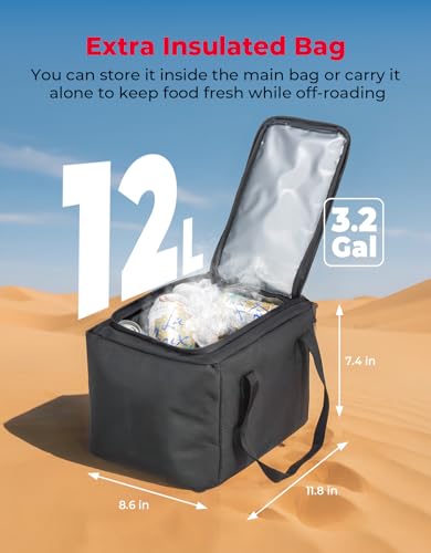 Image of KEMIMOTO Rear Cargo Bag Compatible with Can-Am Maverick X3 Models, Black