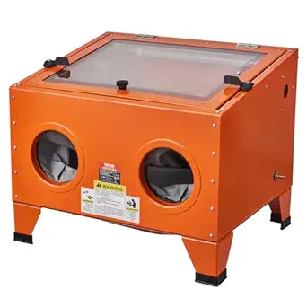 VEVOR 25 Gallon Sandblasting Cabinet, Portable Benchtop Heavy Duty Steel Sand Blaster with Blasting Gun & Ceramic Nozzles