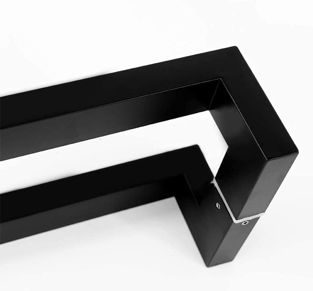 Stainless Steel Square Tube Heavy Duty Door Handle with Matte Black Finish Commercial Glass Push Pull/Barn Pull Handle Available in 5 Sizes