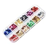 BESTYASH 1 Boîte Nail Art Sequins Box Décorations Ongles Paillettes Micro Billes Sticker...