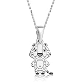 tiger kette 1 6  ECHTES SILBER: Anhänger und Kette Hergestellt aus echtem 925er Sterlingsilber mit Echtheitsstempel & Hochglanzpoliert