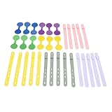Tyenaza 32Pcs Silicone Cable Ties Labels, Reusable Wire Tags for Cord...