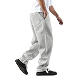 Pantalones de Chándal para Hombre Baggy Sueltos Pantalón de Sudor Jogger para Correr Ancho Pantalones Casuales Gimnasio Pantalón Moon de Algodón con Bolsillos
