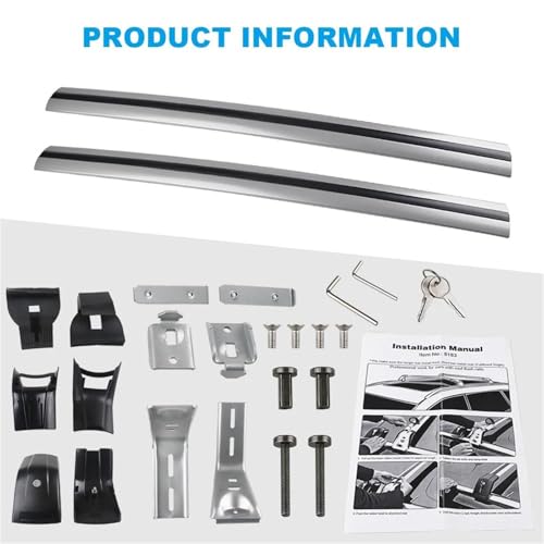 Barras de techo de aluminio para Volvo XC60 2013-2018 baca con rieles 4