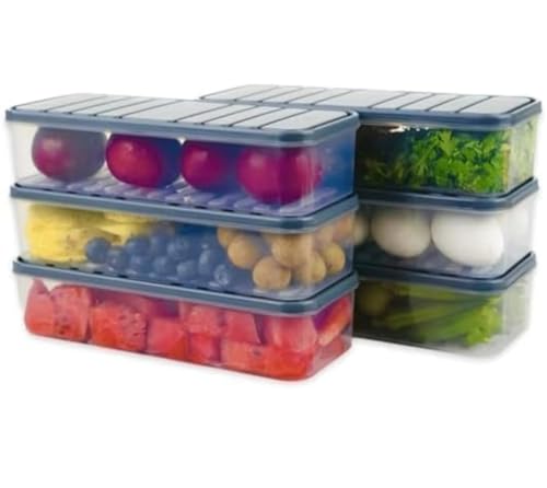 Image of Air Tight Plastic Storage Containers Set for Kitchen | Pantry Organizers Kitchen Accessories Items,Fridge Storage Boxes | Leak-Proof, Durable, and Space-Saving (1200.0, Milliliters, 4 Containers)