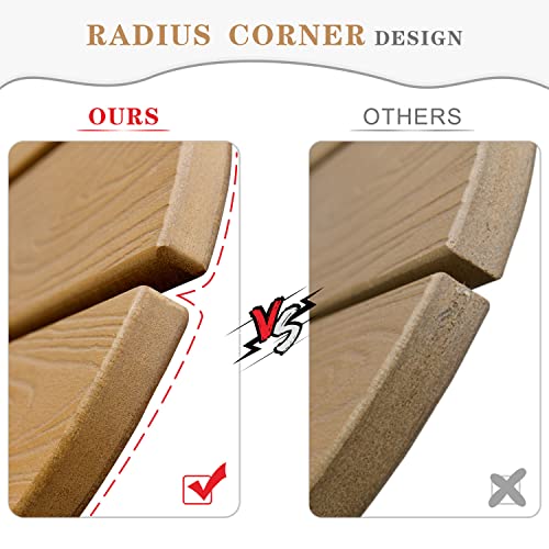 Xizzi Adirondack Rocking Chairs Of 2 Classic Weather Resistant Patio Chair Outdoor Adirondack Chair For Deck Garden And Backyard,Looks Like Real Wood,Wood #TOP5