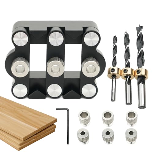 Metal Drilling Hole Kit, Multiusos Self-Centering Jig, Precise Dowel Punch Locator, Portable Woodwork Tool, Frame Building Accessory for Personal Projects, 3,66 x 2,68 x 1,57 pulgadas