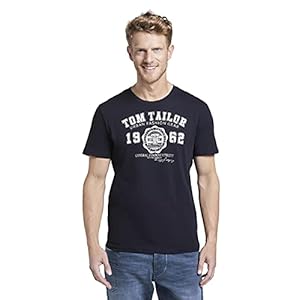 TOM TAILOR Herren T-Shirt mit Logo-Print