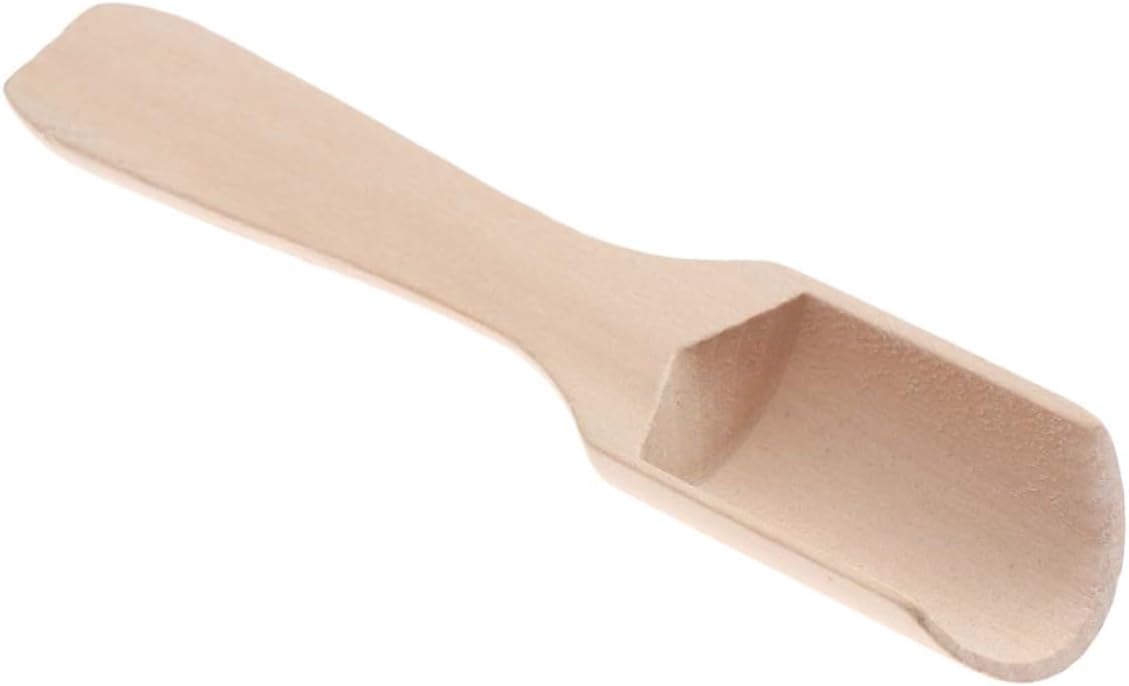 Veemoon 15pcs Wooden Tea Scoop Set 2.8x11cm Flat Handle Salt Shovels for Tea Leaves Milk Kitchen Use