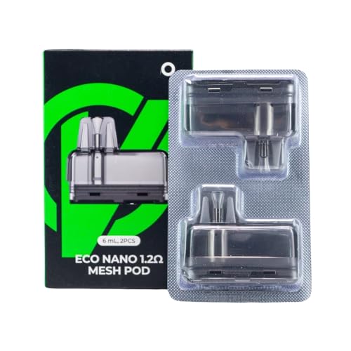 For Vaporesso ECO Nano Pod 6 ML (1,2 Ω Paquet de 2) Cartouche Atomiseur Adapté pour Box Eco Nano Kit Box Eco Nano 2 Kit Box Eco Nano Pro Kit Cigarette...