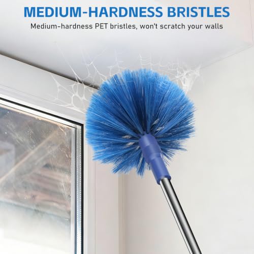 Image of SetSail Cobweb Duster with Extension Pole, for Cobweb Cleaning,Blue