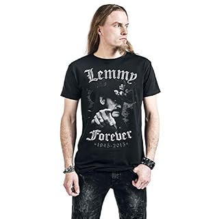 Motörhead Lemmy – Forever Homme T-Shirt Manches Courtes Noir Regular/Coupe Standard - Les Beatles, Paul McCartney, John Lennon, RIngo Starr, George Harrison Motörhead Lemmy - Forever Homme T-Shirt Manches Courtes Noir Regular/Coupe Standard – Image 5