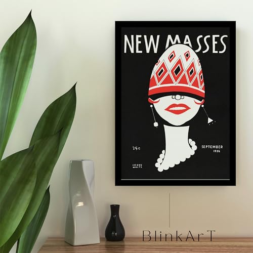 Image of BLINKART New Masses Abstract Wall Art Painting Print Design Aesthetic Wall Decor Photo ArtWork Frame Decoration Hanging For Home Bedroom Living Room Office Wall Decor (13 * 10 inches) T0012