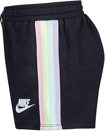 Nike Girl's French Terry Shorts (Toddler/Little Kids) Black 6X Little Kid2