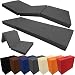 Produktbild DILUMA Klappmatratze Comfort 195 x 80 x 10 cm komfortable Faltmatratze Gästematratze mit Microfaserbezug bequemes Notbett/Gästebett, Farbe:Anthrazit