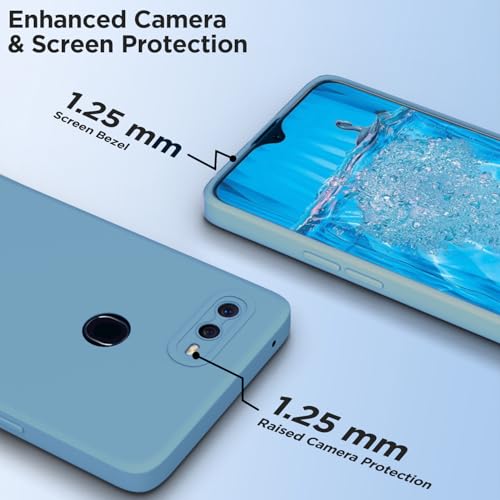 Image of Outlouders Back Cover for Oppo F9 / F9 Pro / A5 / A5S / A7 / A11K / A12 / Realme 2 /2 Pro / U1 | Camera Protection | Durable Soft Matte Silicone Bumper Case (Aqua Blue)