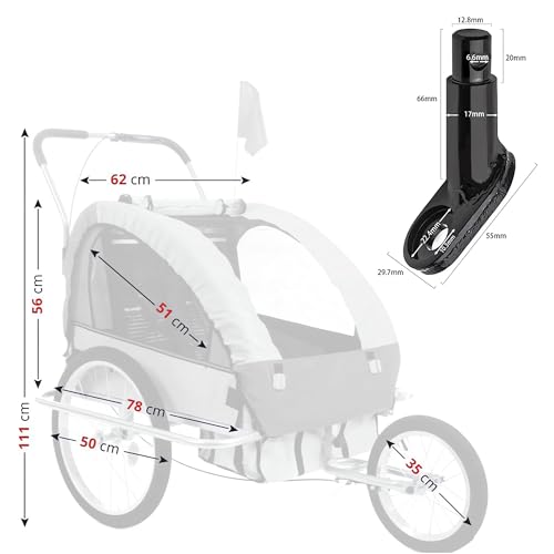 Rimorchio pieghevole per bici per animali domestici, rimorchio 2 in 1 per viaggi, pendolarismo e avventure all'aperto, si adatta alla maggior parte delle biciclette