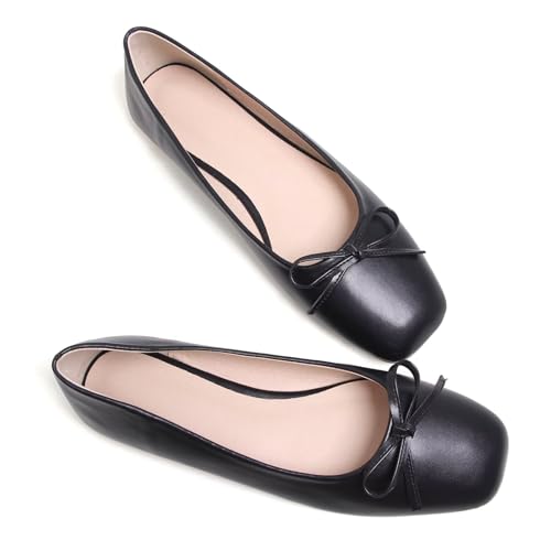 Image of Dear Time Women's Casual Foldable Ballet Flats Square Toe Ballerina Flats Shoes Comfortable
