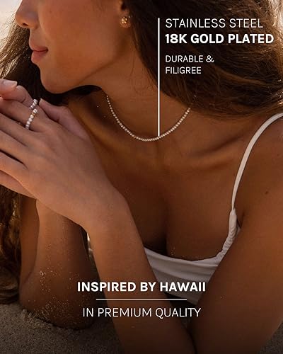 Purelei® Bloomy Necklace – stainless steel jewelry – Waterproof chain – 16-18 inches adjustable length – Fashion jewelry for your individual look3