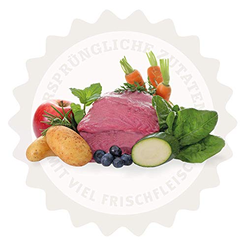 Lakefields Premium Trockenfleisch-Menü Lammfleisch FÜR KLEINE Hunde mit Kartoffeln Blattspinat Kräuter, Größe:3 x 1 Kg