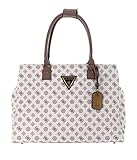Guess Wilder Travel Shopper Tote Cream Logo