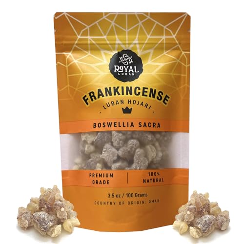 Frankincense Resins Boswellia Sacra Frankincense Incense Chruch Incense Olibanum Gum Bulk Luban 3.5 Ounce (100 Grams)