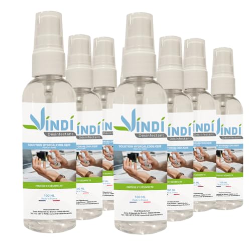 Désinfectant solution hydroalcoolique Vindi spray 100ml pour éliminer les virus partout