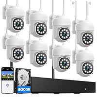 CAMCAMP Wireless CCTV Camera Systems w/ 16CH NVR 8 Security Cameras Outdoor