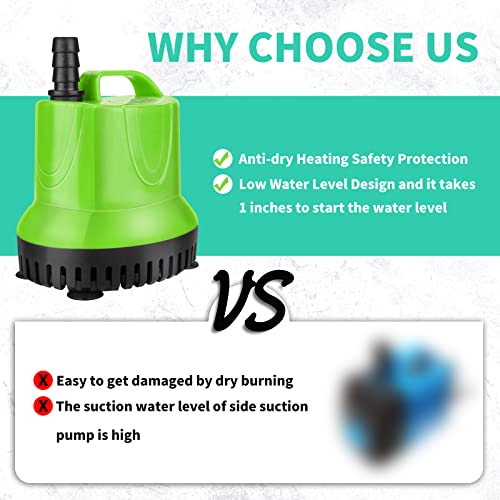 Freesea 660 Gph 40W Submersible Water Pump For Pond Aquarium Hydroponics Fish Tank Fountain Waterfall #TOP2