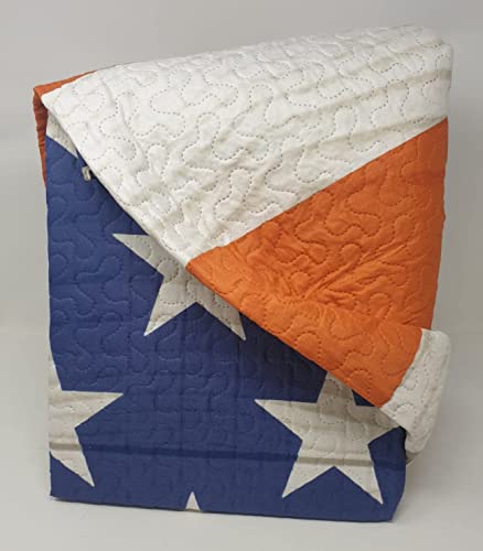 Alfionapoli Colcha acolchada de suave microfibra para cama de una plaza y media, diseño de bandera americana, 250 x 220 cm Cover