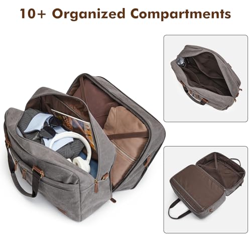S-ZONE Expandable Duffle Bag for Travel Canvas Weekender Bags Men Women by S-ZONE - Used condition - Image 4
